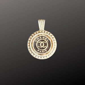 Chanel Vintage Button Pendant - Repurposed